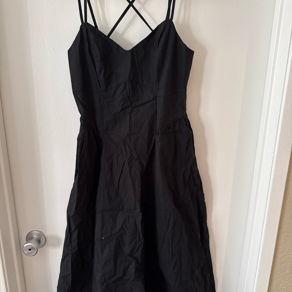 Elegant Black Drop Waist Dress